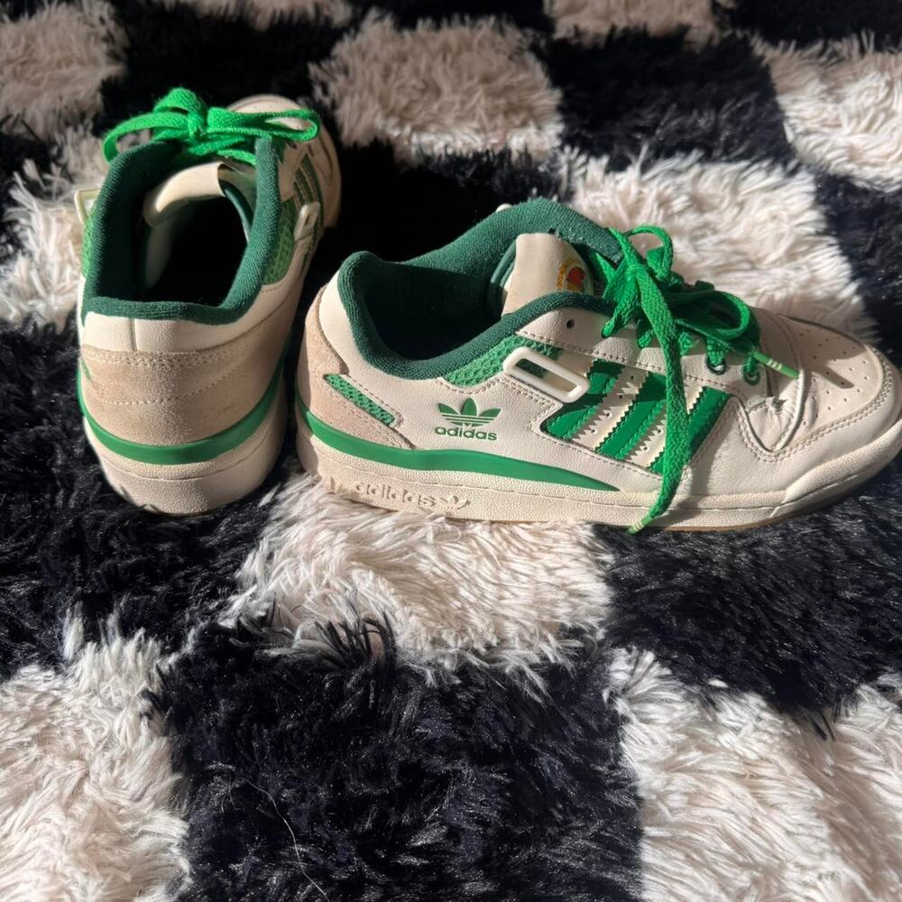 adidas Forum Low Basketball Summer Camp White Green Cream Suede Men’s 7 - Picture 3 of 7